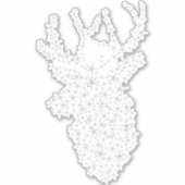 Reindeer Stars Christmas Aufkleber (Vorderseite)