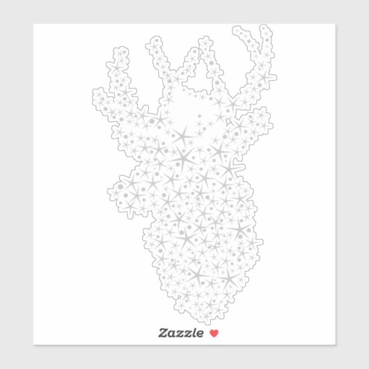 Reindeer Stars Christmas Aufkleber (Blatt)