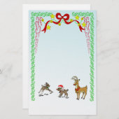 Reindeer Stationery Briefpapier (Vorne/Hinten)