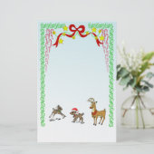 Reindeer Stationery Briefpapier (Stehend Vorderseite)