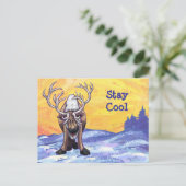 Reindeer Stationery Postkarte (Stehend Vorderseite)