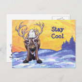 Reindeer Stationery Postkarte (Vorne/Hinten)