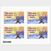 Reindeer Stationery Rechteckiger Aufkleber (Blatt)