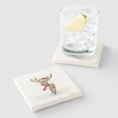 Reindeer Steinuntersetzer (Seitenansicht)