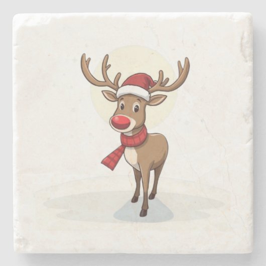 Reindeer Steinuntersetzer (Vorderseite)