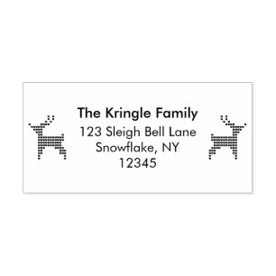 Reindeer Sweater Christmas Address Permastempel