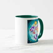 REINDEER SWING ON A STAR von Jeff Willis Art Tasse (VorderseiteRechts)