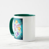 REINDEER SWING ON A STAR von Jeff Willis Art Tasse (Vorderseite Links)