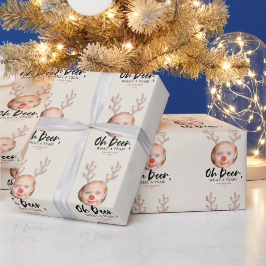 Reindeer Tan Funny Christmas Holiday Wrapping Papa Geschenkpapier (Feiertage)