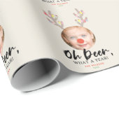 Reindeer Tan Funny Christmas Holiday Wrapping Papa Geschenkpapier (Rolleneckpunkt)