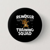 Reindeer Training Squad Deer Team Xmas Running New Button (Vorderseite)