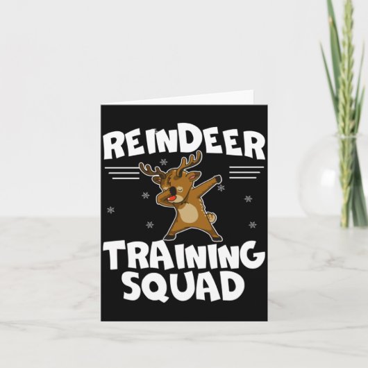 Reindeer Training Squad Deer Team Xmas Running New Karte (Vorderseite)
