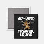 Reindeer Training Squad Deer Team Xmas Running New Magnet (Vorderseite/Rückseite)