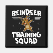 Reindeer Training Squad Deer Team Xmas Running New Magnet (Vorne)