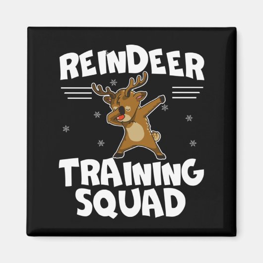 Reindeer Training Squad Deer Team Xmas Running New Magnet (Vorne)