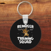 Reindeer Training Squad Deer Team Xmas Running New Schlüsselanhänger (Vorderseite)