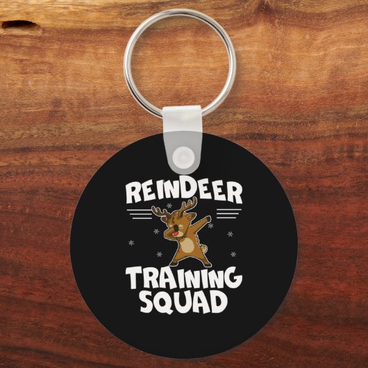 Reindeer Training Squad Deer Team Xmas Running New Schlüsselanhänger (Vorderseite)