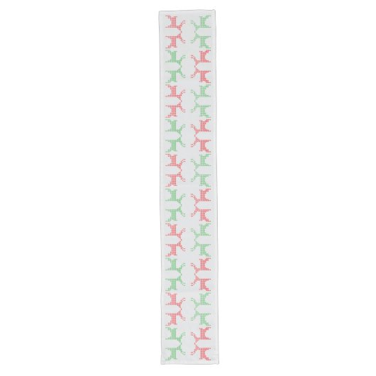 Reindeer Ugly Christmas Sweater Pattern Großer Tischläufer (Vorderseite)