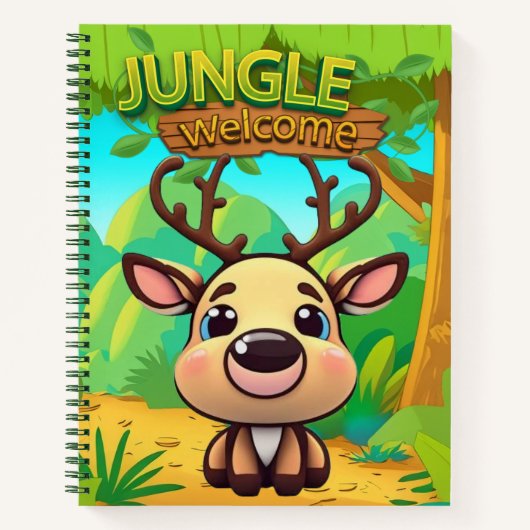 Reindeer Unique Fawn Animal Deer Graphic Doe 🦌 Notizblock (Vorderseite)