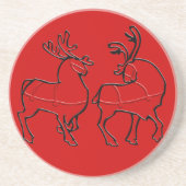 Reindeer Untersetzer Custom Christmas Untersetzer (Vorne)