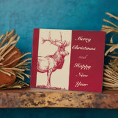 Reindeer Vintage Fotoplatte (Seite)