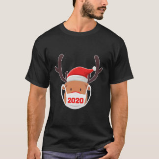Reindeer Wearing Mask Quarantine 2020 für Christma T-Shirt