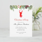 Reindeer Weihnachtsfeier Ankündigung (Stehend Vorderseite)