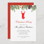 Reindeer Weihnachtsfeier Ankündigung (Vorne/Hinten)