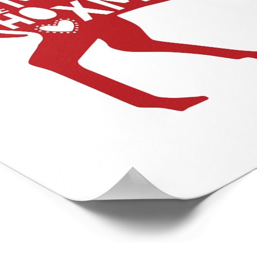 Reindeer Weihnachtsposter Poster (Ecke)