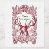 Reindeer Weinetikett (Einzelnes Label)