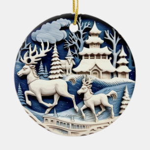 Reindeer Winter Wonderland Ornament