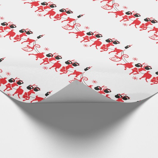 Reindeer Workout Geschenkpapier (Ecke)