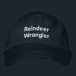 Reindeer Wrangler Elegant Marine Color Christmas E Bestickte Baseballkappe<br><div class="desc">Mit dieser Alternative Apparel Basic Adjustable Cap in Marine,  mit dem speziell bestickten Text "Rentier Wrangler",  lassen Sie Ihren Urlaubssinn abwarten. Die hochwertige Stickerei sorgt für eine fröhliche und festliche Touch. Diese individuell einstellbare Kappe sorgt für eine komfortable Passform für alle Ihre Urlaubsabenteuer.</div>