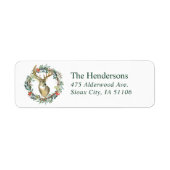 Reindeer Wreath Holiday Returnaddress (Vorne)