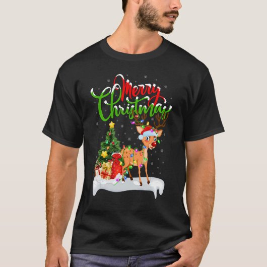 Reindeer   Xmas Decorations Santa Reindeer Christm T-Shirt (Vorderseite)