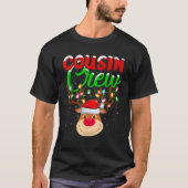 Reindeer Xmas Lights Cousin Crew Reindeer Christma T-Shirt (Vorderseite)