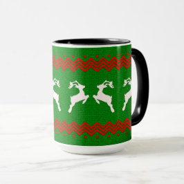 REINDEER XMAS, REINDEER PATTERNS TASSE