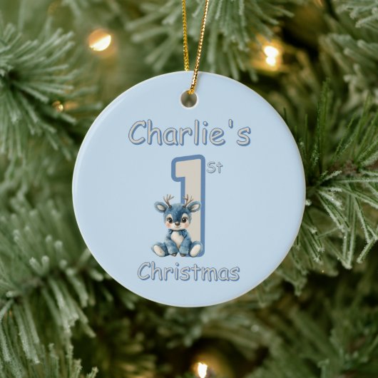 Reindeer's First Christmas! Keramik Ornament (Baum)