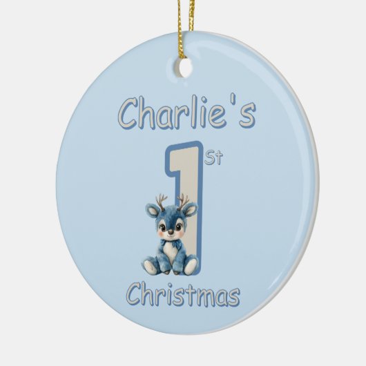 Reindeer's First Christmas! Keramik Ornament (Links)