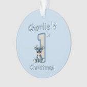 Reindeer's First Christmas! Ornament (Vorderseite)