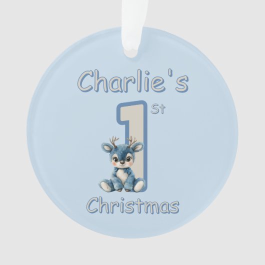 Reindeer's First Christmas! Ornament (Vorderseite)