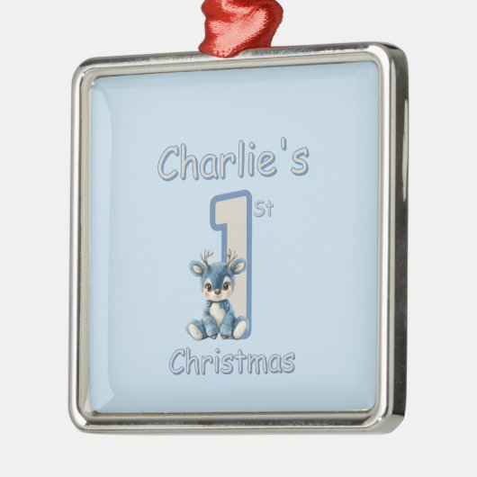 Reindeer's First Christmas! Ornament Aus Metall (Links)