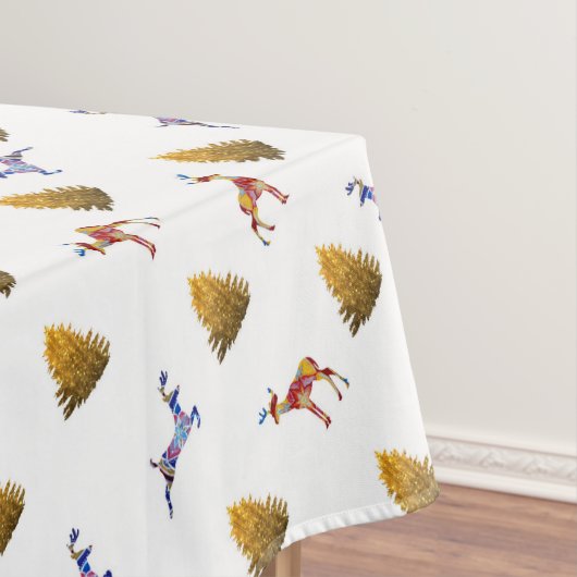 Reindeers Holiday Tree Tischdecke (Beispiel)