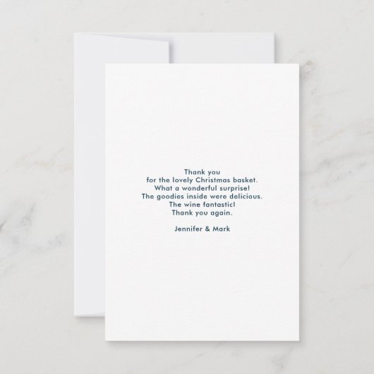 Reindeers Pulling Weihnachten Dankeskarte (Rückseite)