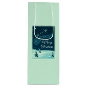 Reindeers Pulling Weihnachten Geschenktüte Für Weinflaschen (Vorderseite)