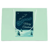 Reindeers Pulling Weihnachten Große Geschenktüte (Vorderseite)