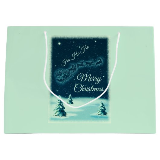 Reindeers Pulling Weihnachten Große Geschenktüte (Vorderseite)