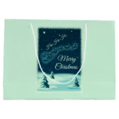 Reindeers Pulling Weihnachten Große Geschenktüte (Rückseite)