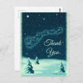 Reindeers Pulling Weihnachten Weihnachten Vielen D Postkarte (Vorne/Hinten)