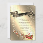 Reindeers, Weihnachtsmann, Sleigh Weihnachtsmann Einladung (Vorderseite)